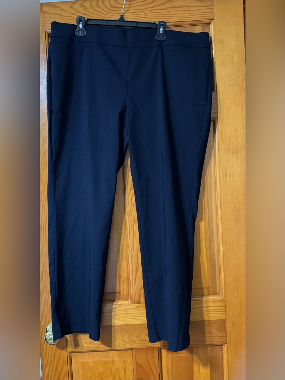 Liz Claiborne Dark Navy Straight Leg Ponte Pants